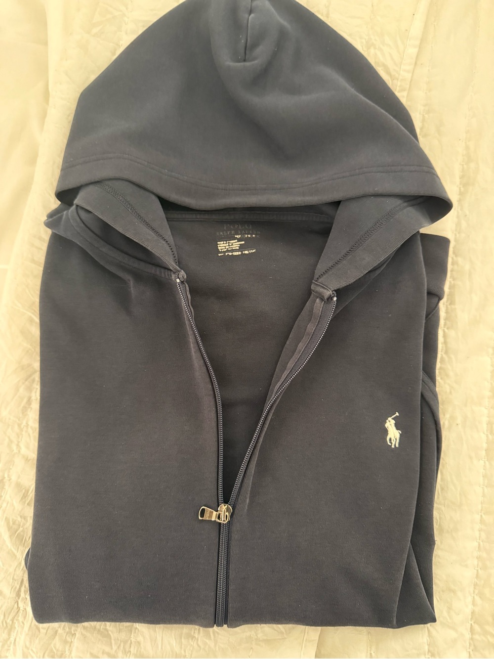 Ralph Lauren Dark Navy Full-Zip Hooded Sweatshirt